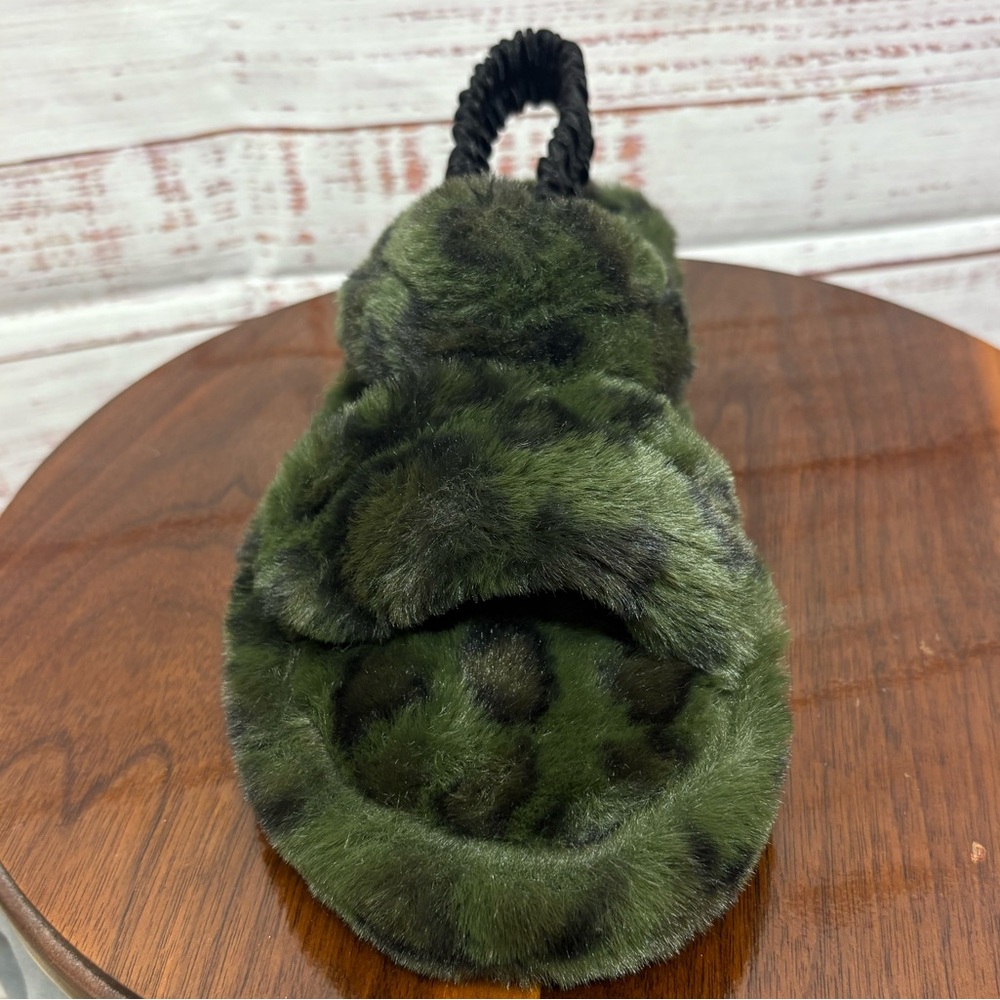 Array Green Leopard Slingback Slippers